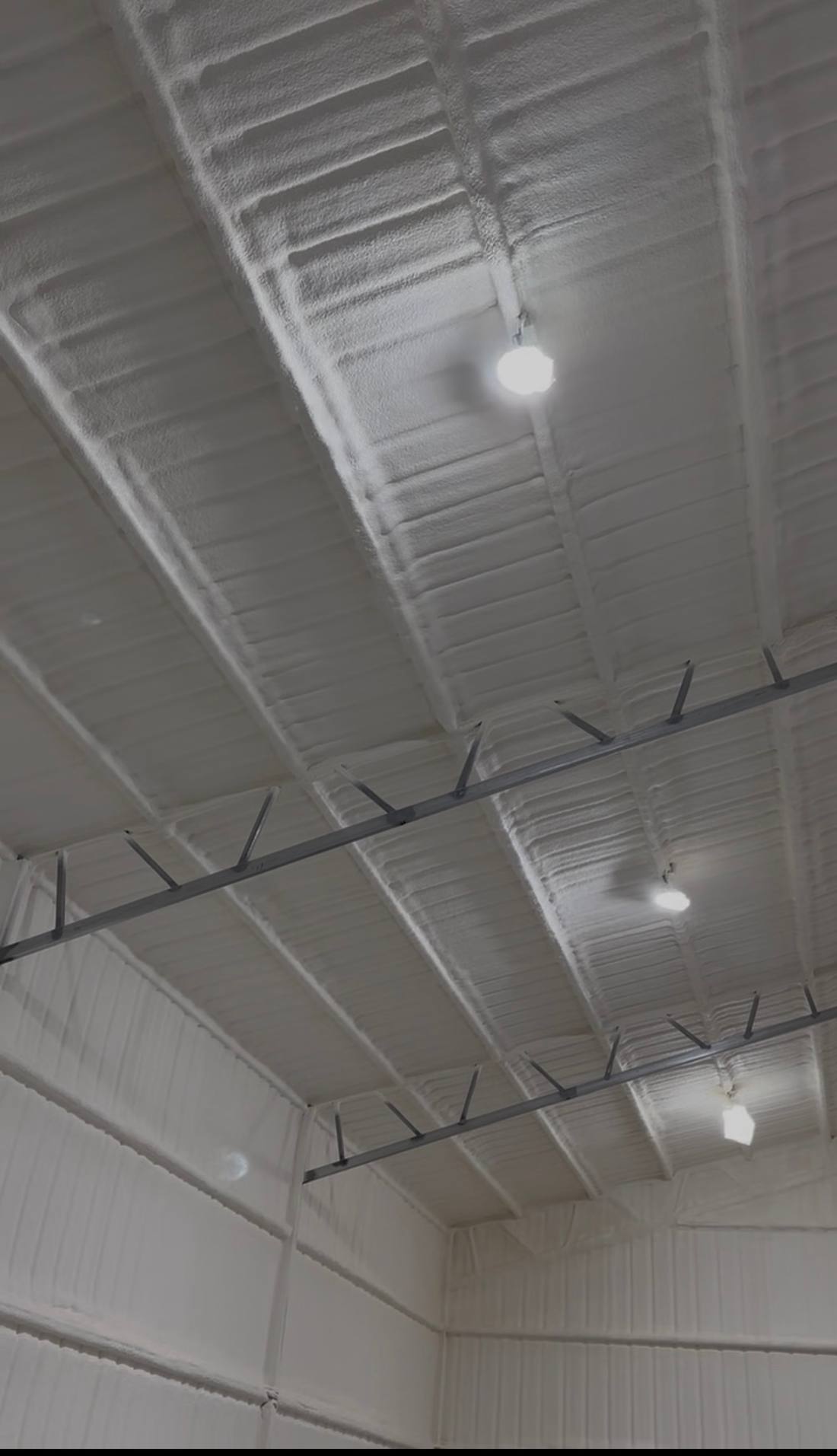 Closed-cell spray foam installation