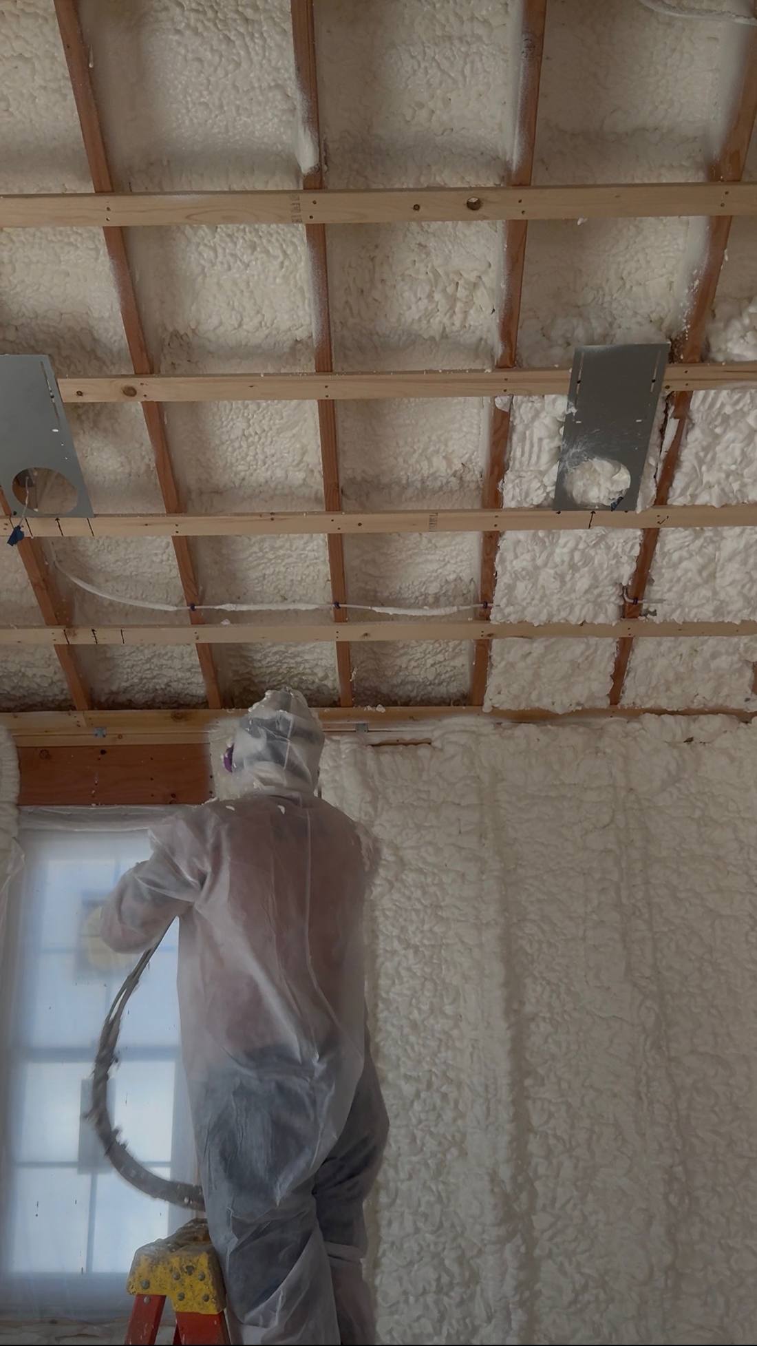 Open-cell spray foam insulation