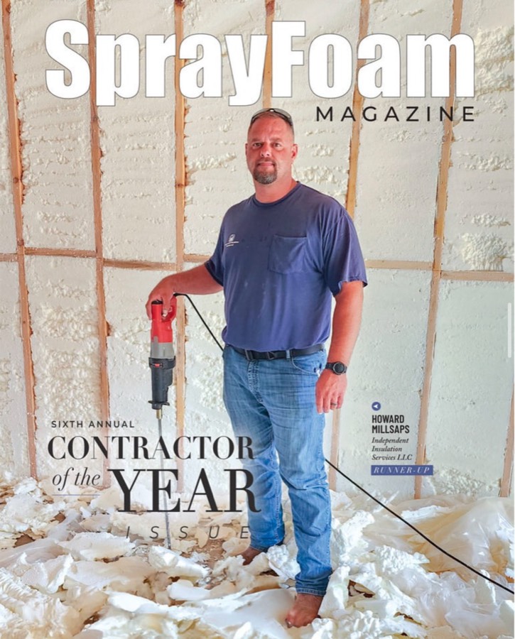 SprayFoam Magazine Contractor of the Year featuring ThermoSeal installer Howard Millsaps