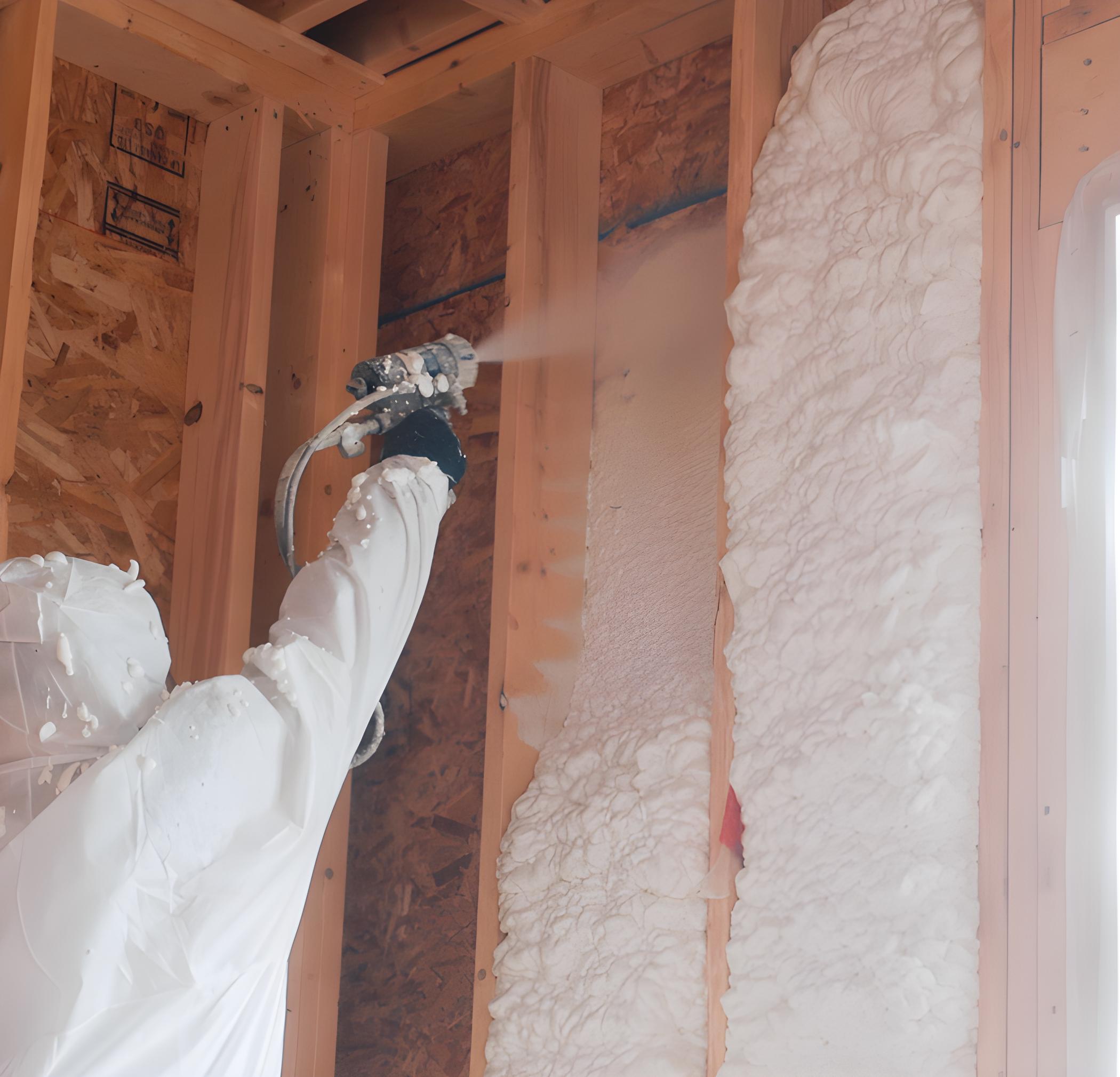 Wall spray foam insulation