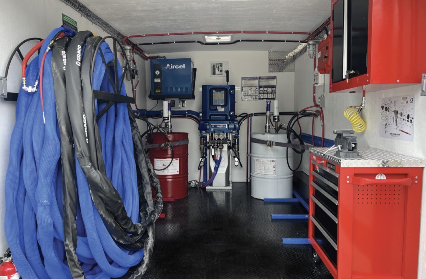 Inside a certified ThermoSeal installer's spray rig, the professional operation behind every job
